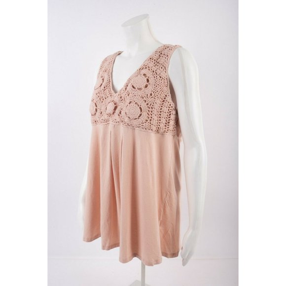 Boston Proper Womens Crochet Blouse Shirt Top L - Picture 2 of 6